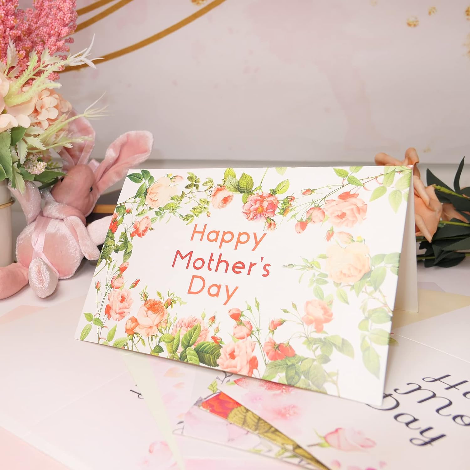 Happy Mothers day Cards, Floral Mother's Day Greeting Card, Note Cards with Envelopes -12 Assorted Designs Happy Mothers day Cards, Floral Mother's Day Greeting Card, Note Cards with Envelopes -12 Assorted Designs